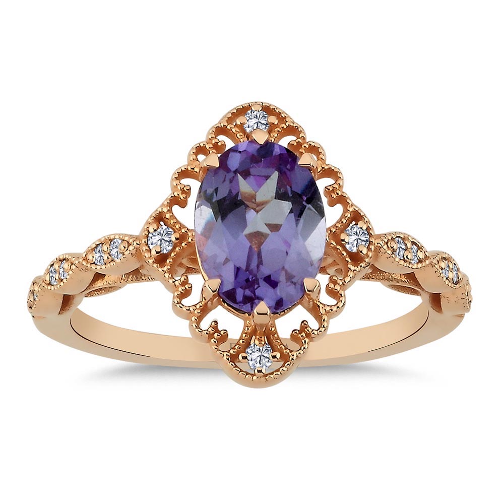 1,56 Karat Pırlantalı Vintage Alexandrit Yüzük - LP02914