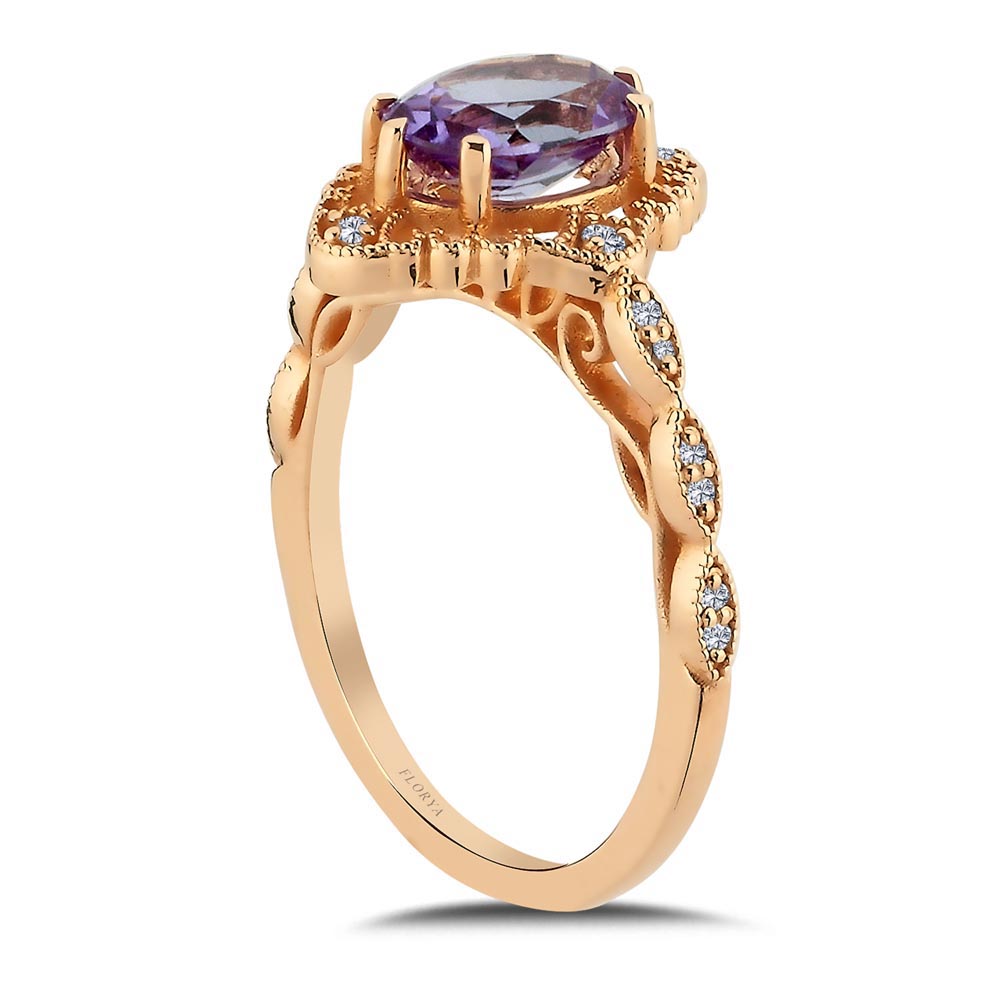 1,56 Karat Pırlantalı Vintage Alexandrit Yüzük - LP02914