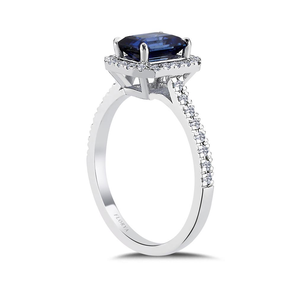 1,58 Karat Pırlanta Safir Yüzük - LP02629