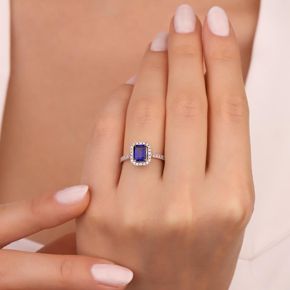 1,58 Karat Pırlanta Safir Yüzük - LP02629