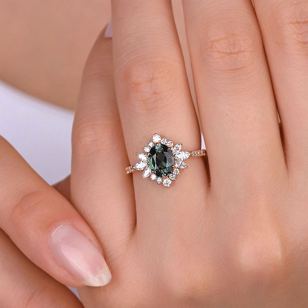 1,62 Karat Pırlantalı Vintage Turmalin Yüzük - LP02791