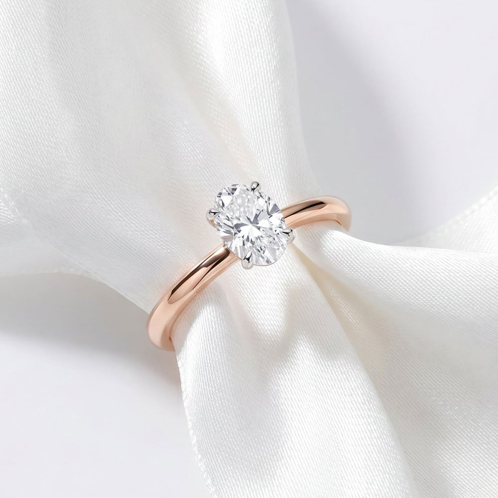 1.00 Karat Oval Tiffany Tektaş Pırlanta Yüzük - FP05230