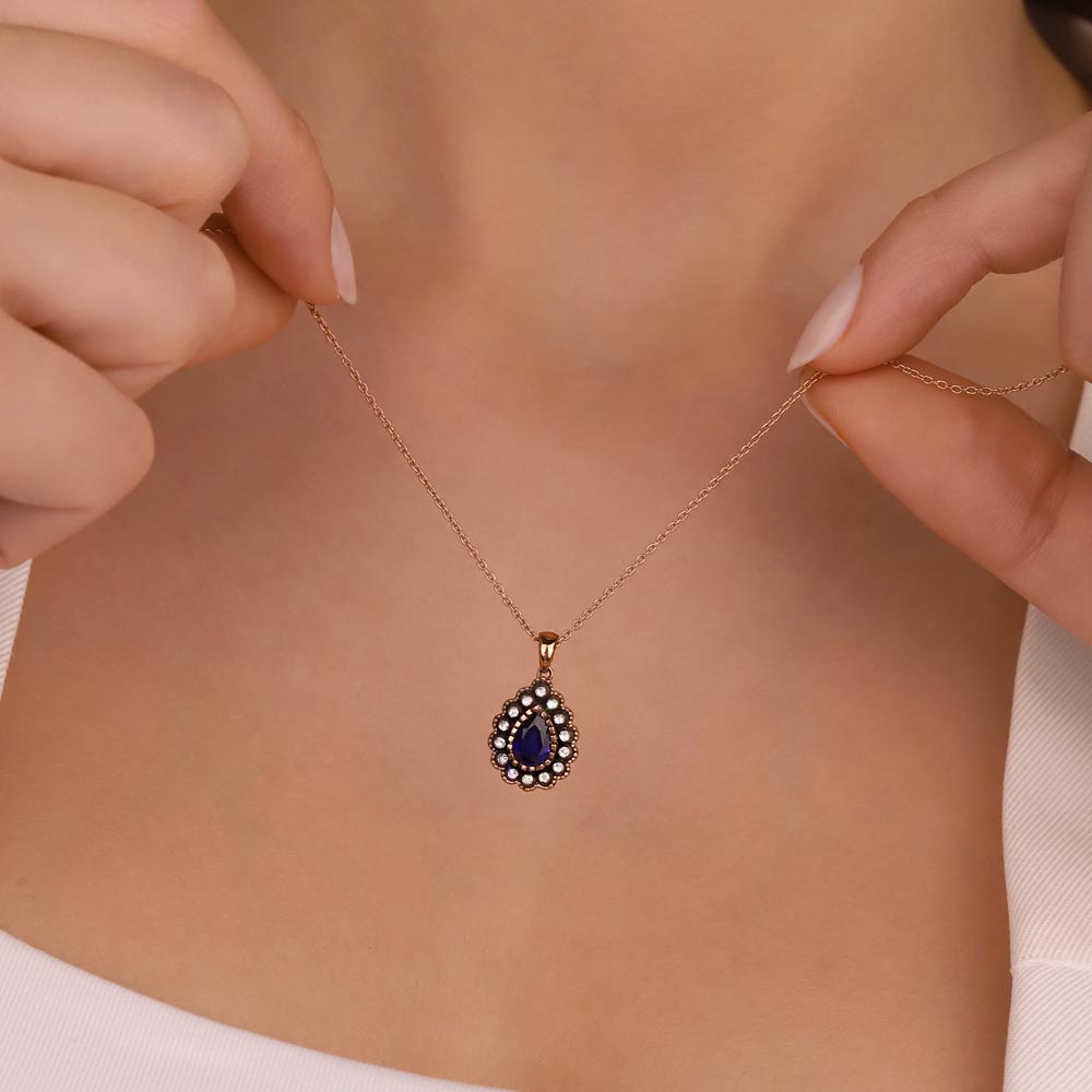 1,01 Karat Pırlanta Taşlı Damla Kesim Elmas  Kolye - LP03122