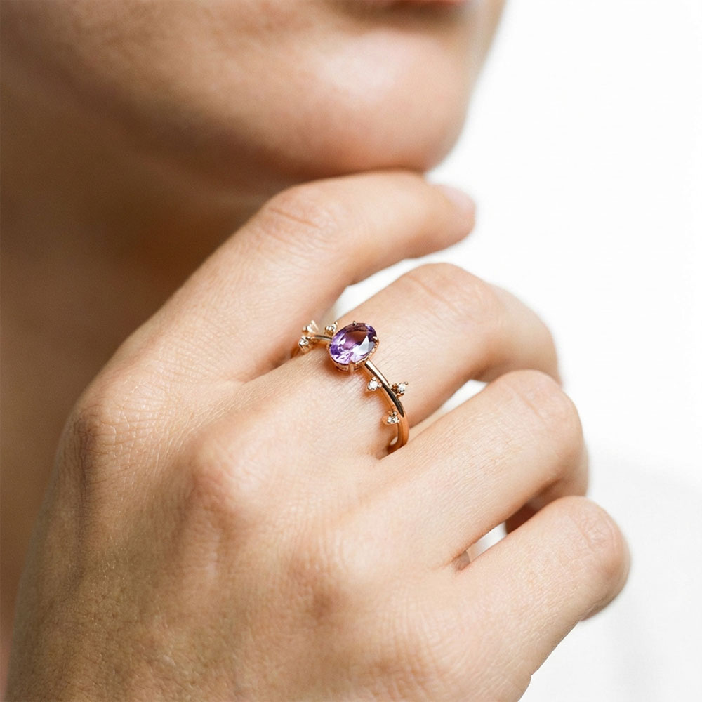 1.05 Karat Alexandrit Taşlı Vintage Pırlanta Yüzük - FP13162