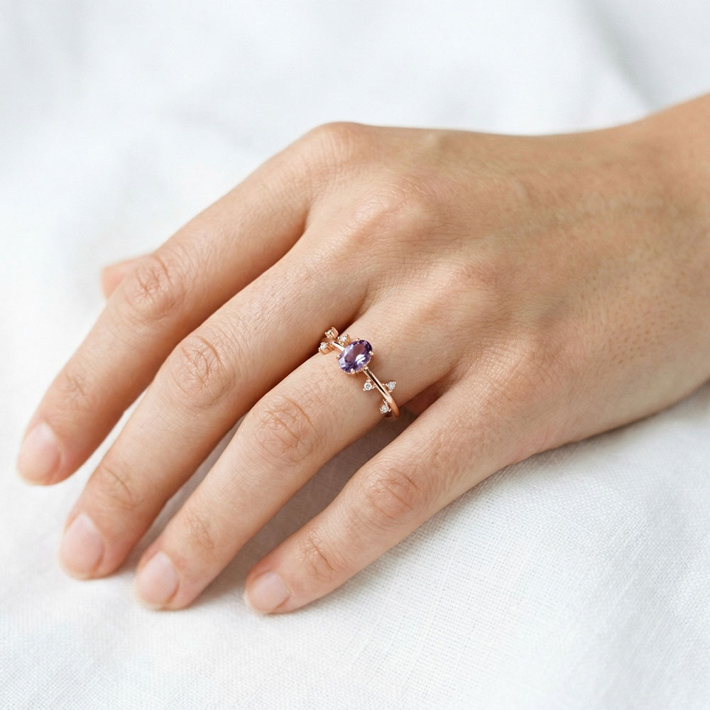 1,05 Karat Pırlanta Vintage Alexandrit Yüzük - FP13162