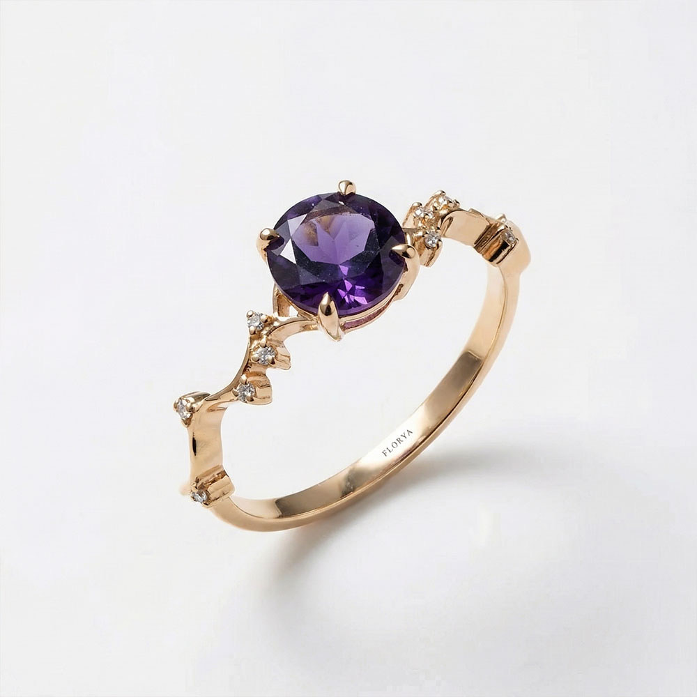 1.06 Karat Alexandrit Taşlı Vintage Pırlanta Yüzük - FP11510