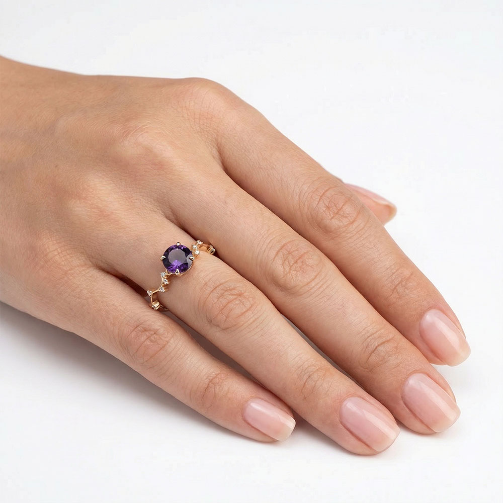 1.06 Karat Alexandrit Taşlı Vintage Pırlanta Yüzük - FP11510