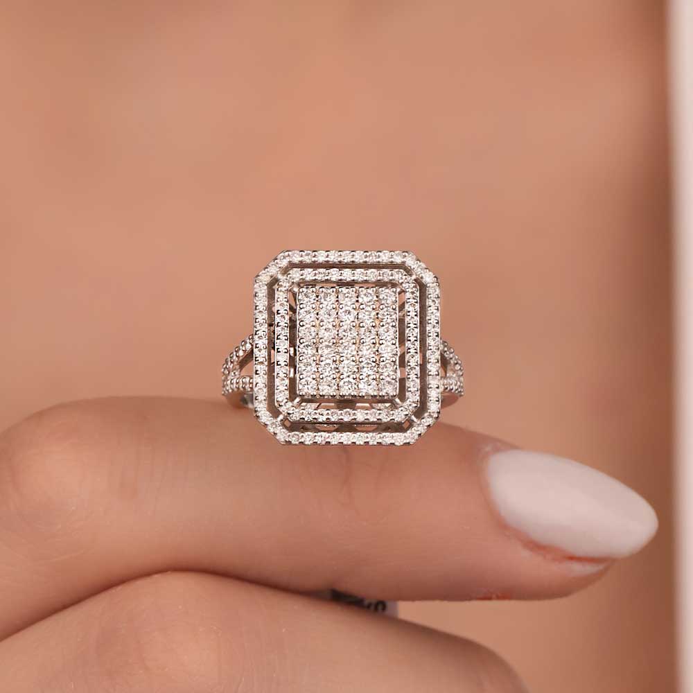 1.08 Karat Mega Baget Coronet Pırlanta Yüzük - FP05334