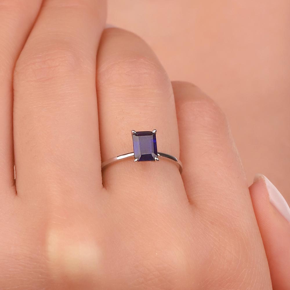 1,25 Karat Octagon Kesim Royale Safir Yüzük - FP01642