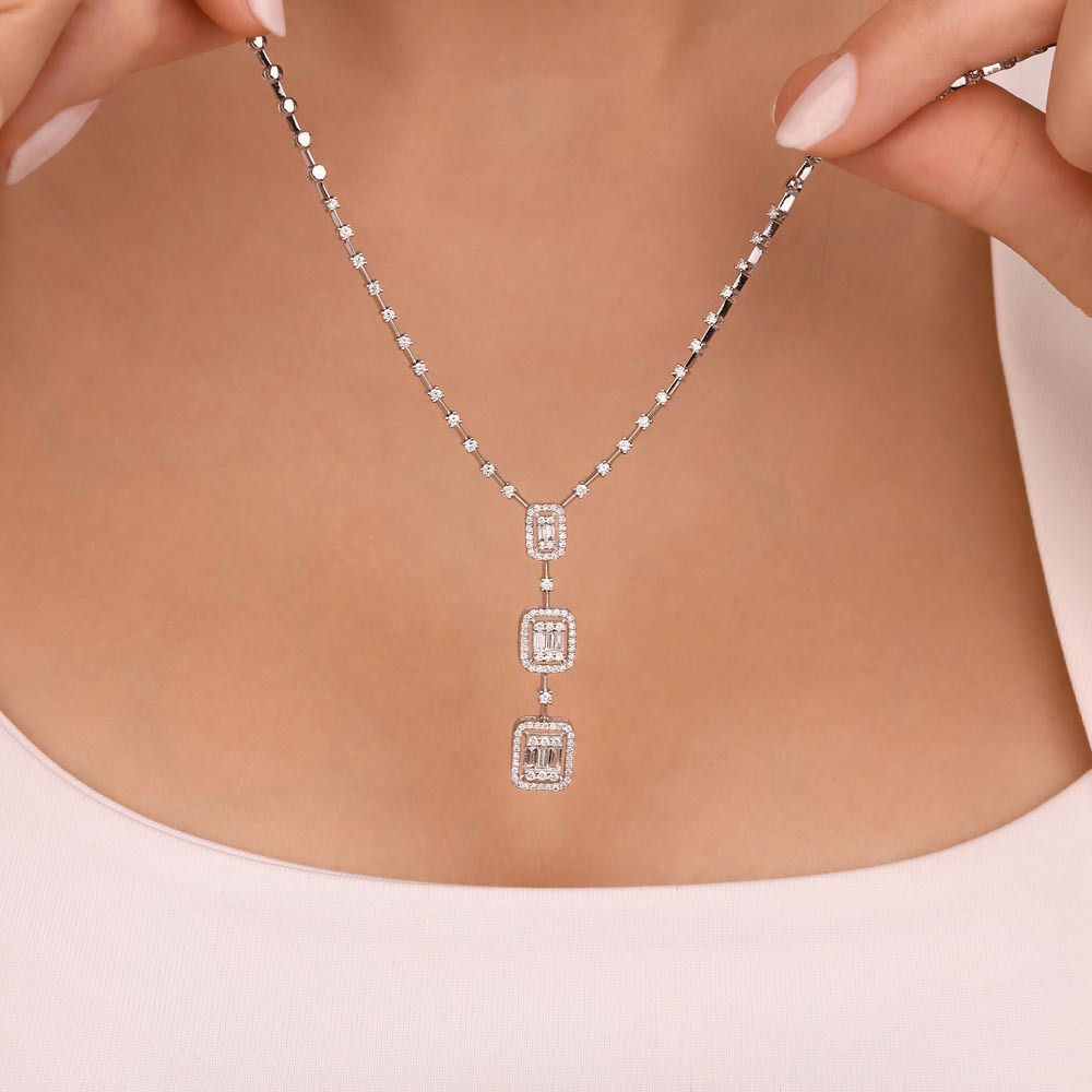 1.25 Karat Tria Baget Pırlanta Gerdanlık - FP01704
