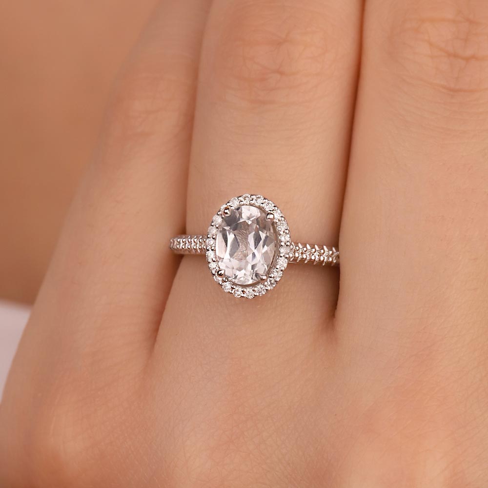 1.30 Karat Laboratuvar Pırlanta Beyaz Topaz Tektaş Yüzük - FP11650