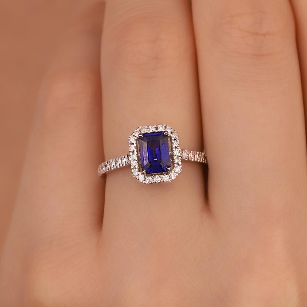 1,33 Karat Laboratuvar Pırlanta Royale Safir Yüzük - FP08702