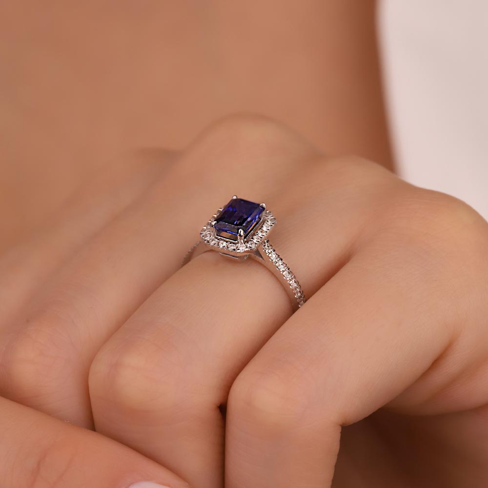 1,33 Karat Laboratuvar Pırlanta Royale Safir Yüzük - FP08702