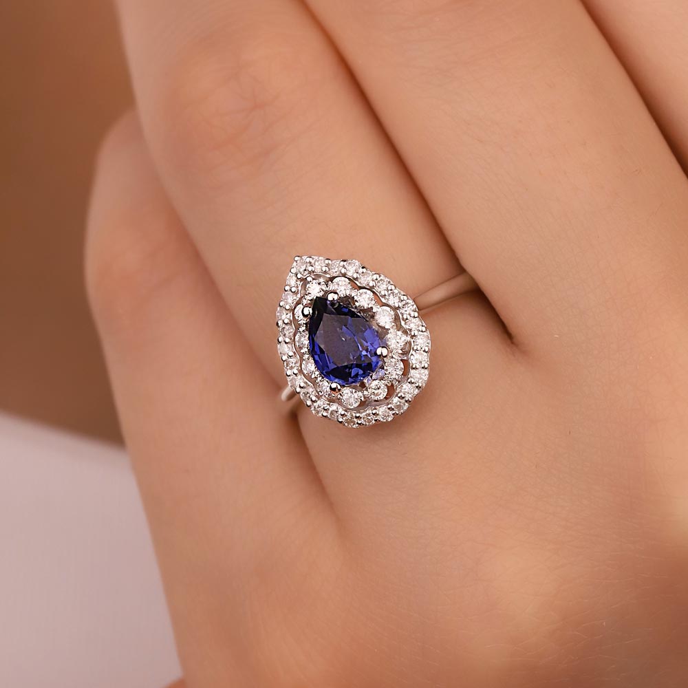 1.40 Karat Safir Royale Pırlanta Yüzük - FP03025