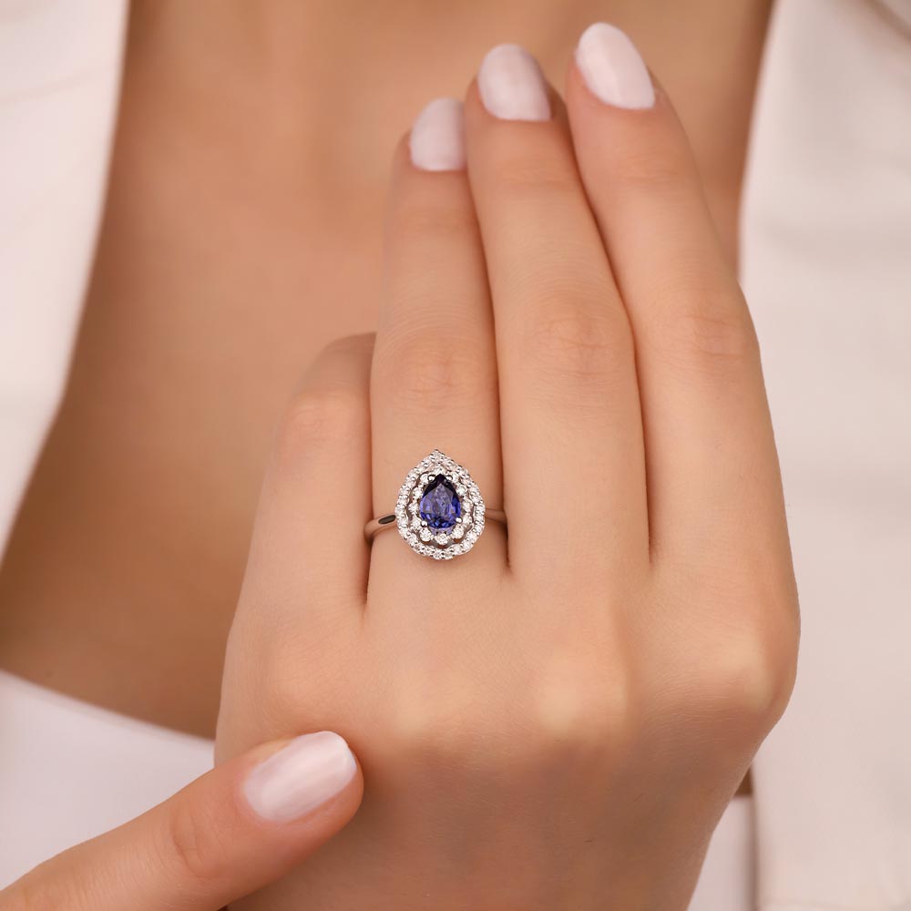 1.40 Karat Safir Royale Pırlanta Yüzük - FP03025