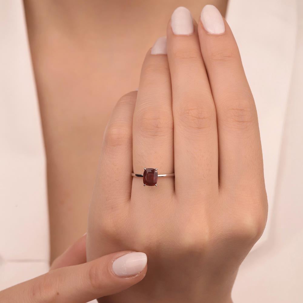 1,45 Karat Laboratuvar Pırlantalı Yakut Taşlı Yüzük - FP01713