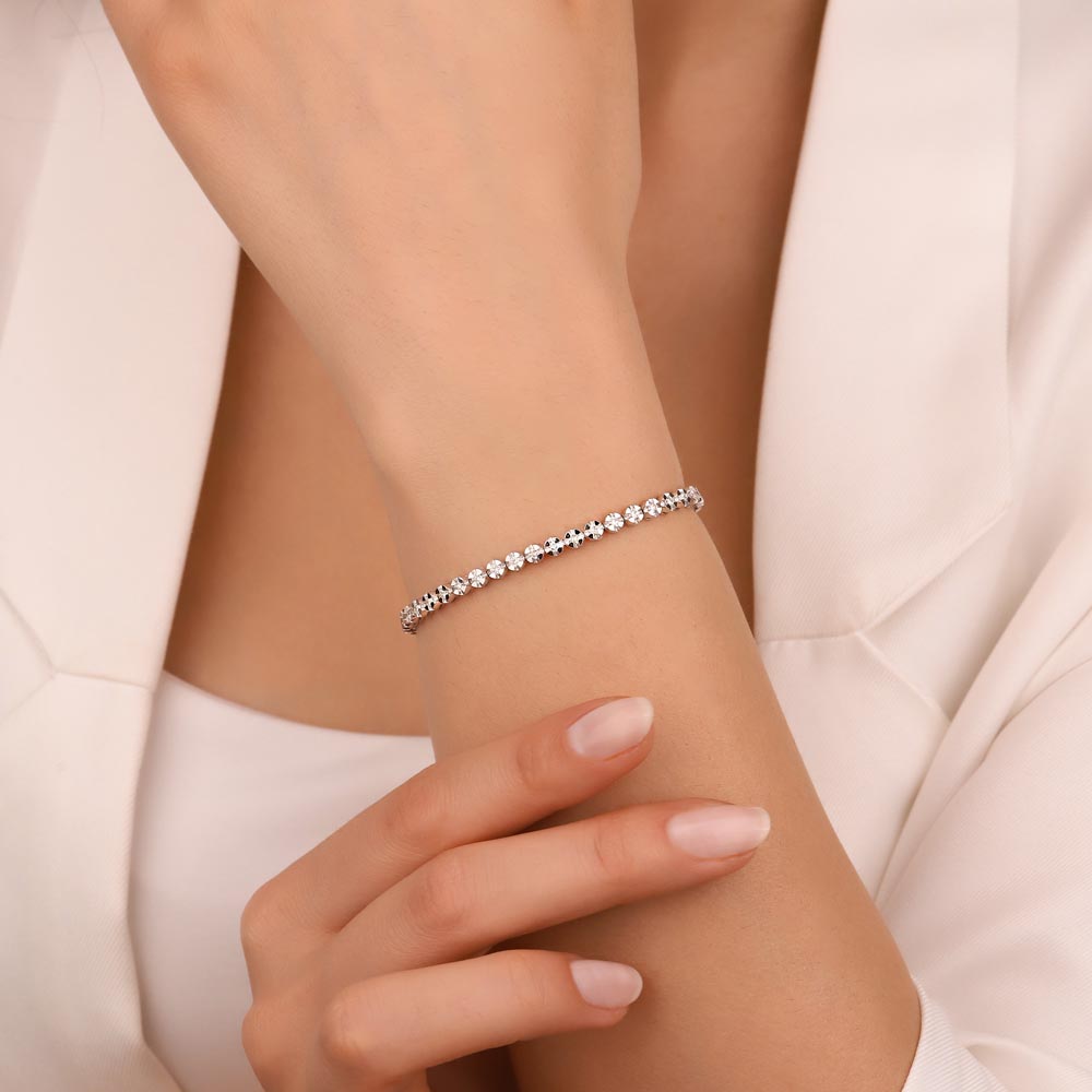 1,78 ct. Laboratuvar Pırlanta Su Yolu Bileklik - FP04109