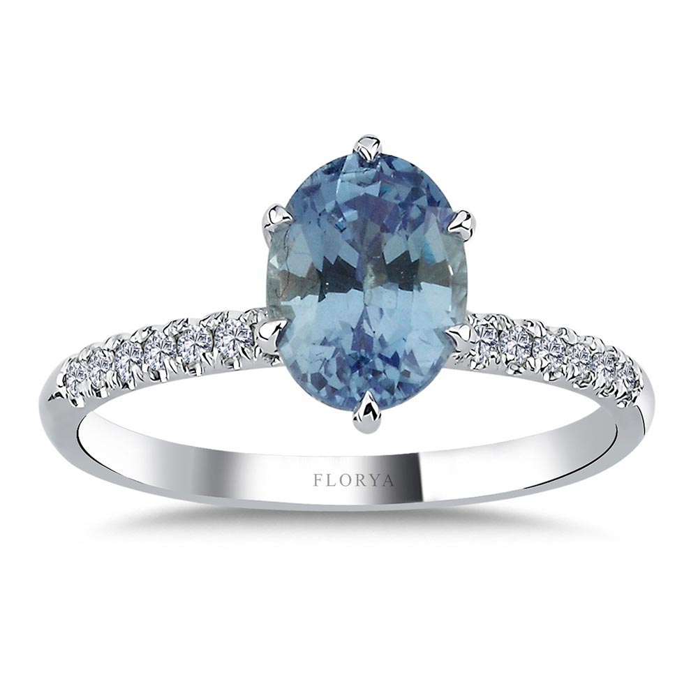 2,09 Karat Pırlanta Özel Tasarım Safir Yüzük - LP02669