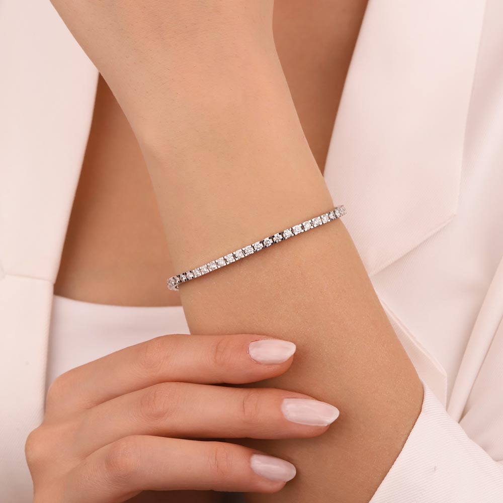 PIRLANTA BİLEKLİKLER 2,11 Karat Pırlanta Taşlı Su Yolu Bileklik