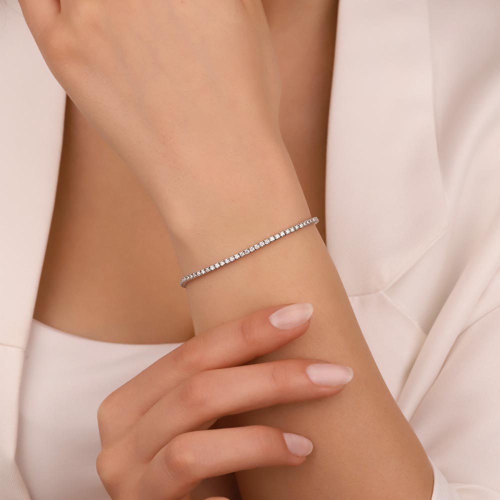 2,75 Karat Laboratuvar Pırlanta Taşlı Su Yolu Bileklik - FP04212