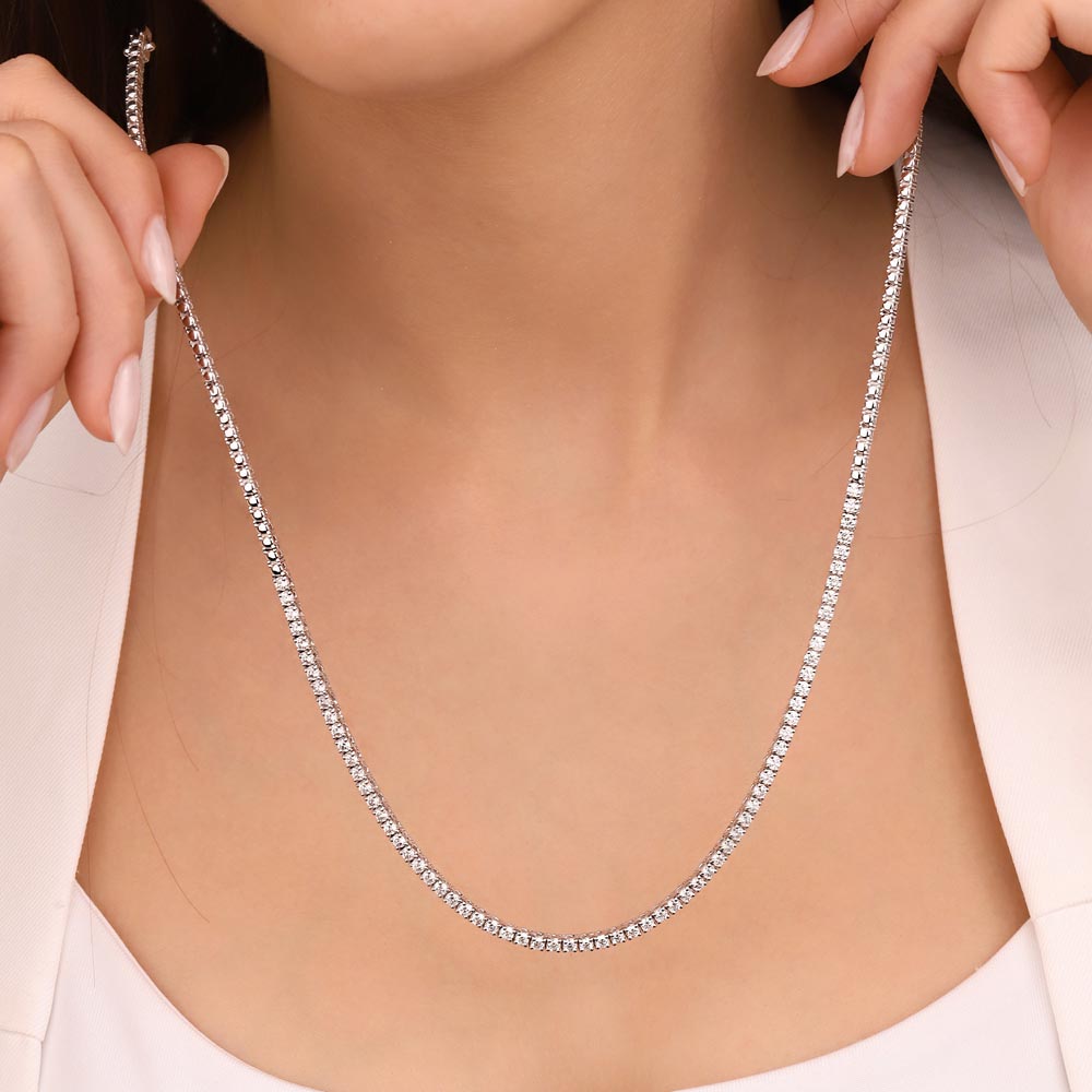 4,77 Karat Laboratuvar Pırlantalı Tektaş Su Yolu Gerdanlık - FP04071