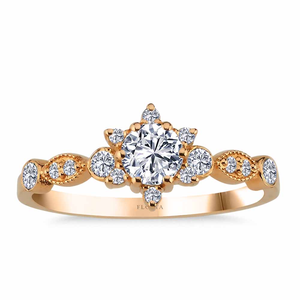 Karat Pırlanta Taşlı  Özel Tasarım Yüzük - LP05073