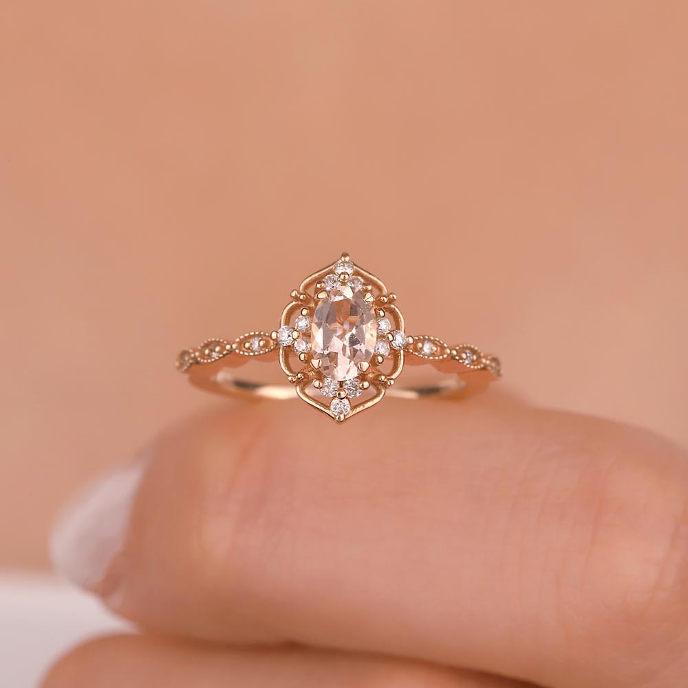 Pırlanta Ve Morganit Vintage Yüzük - LP02772