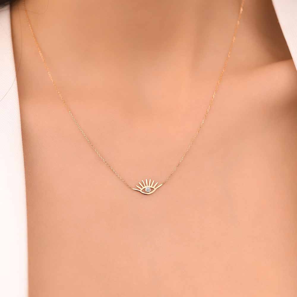 Pırlantalı Göz Hediyelik Kolye  - LP06625