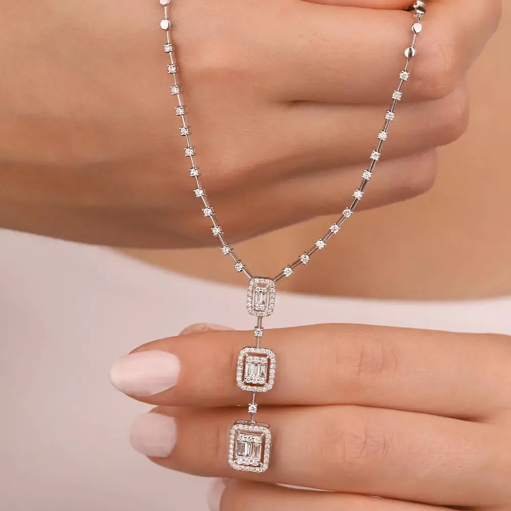 1,25 Karat Pırlanta Baget Tria Gerdanlık