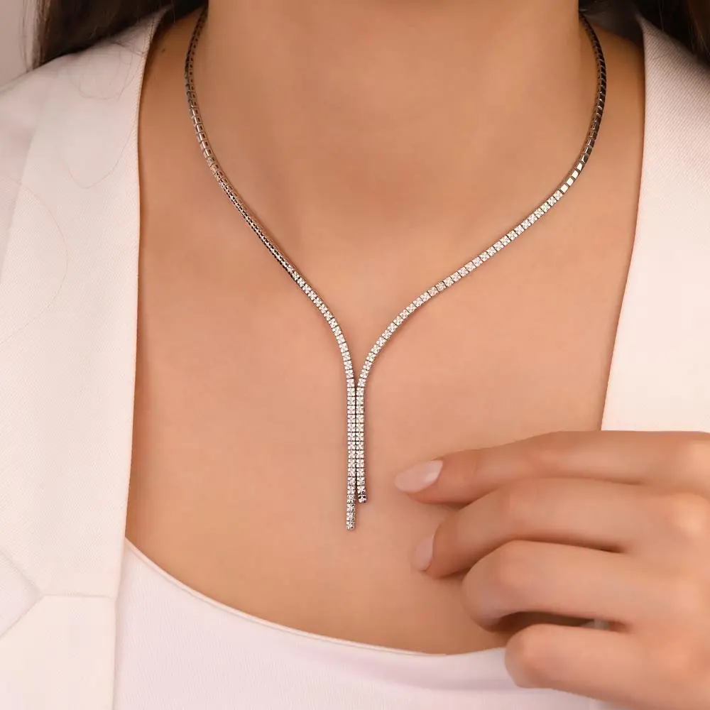 0,56 Karat Pırlanta Taşlı Su Yolu Gerdanlık