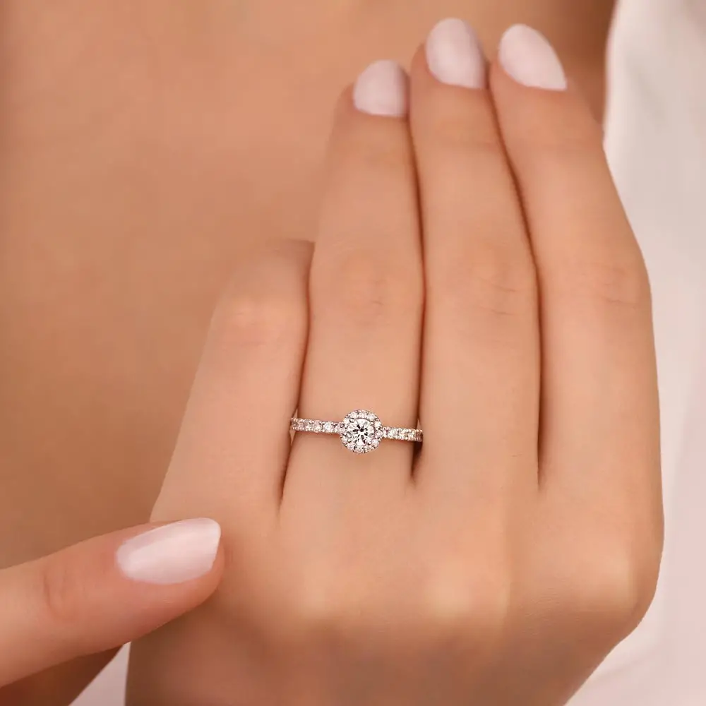 0,60 Karat Pırlantalı Tektaş Yüzük