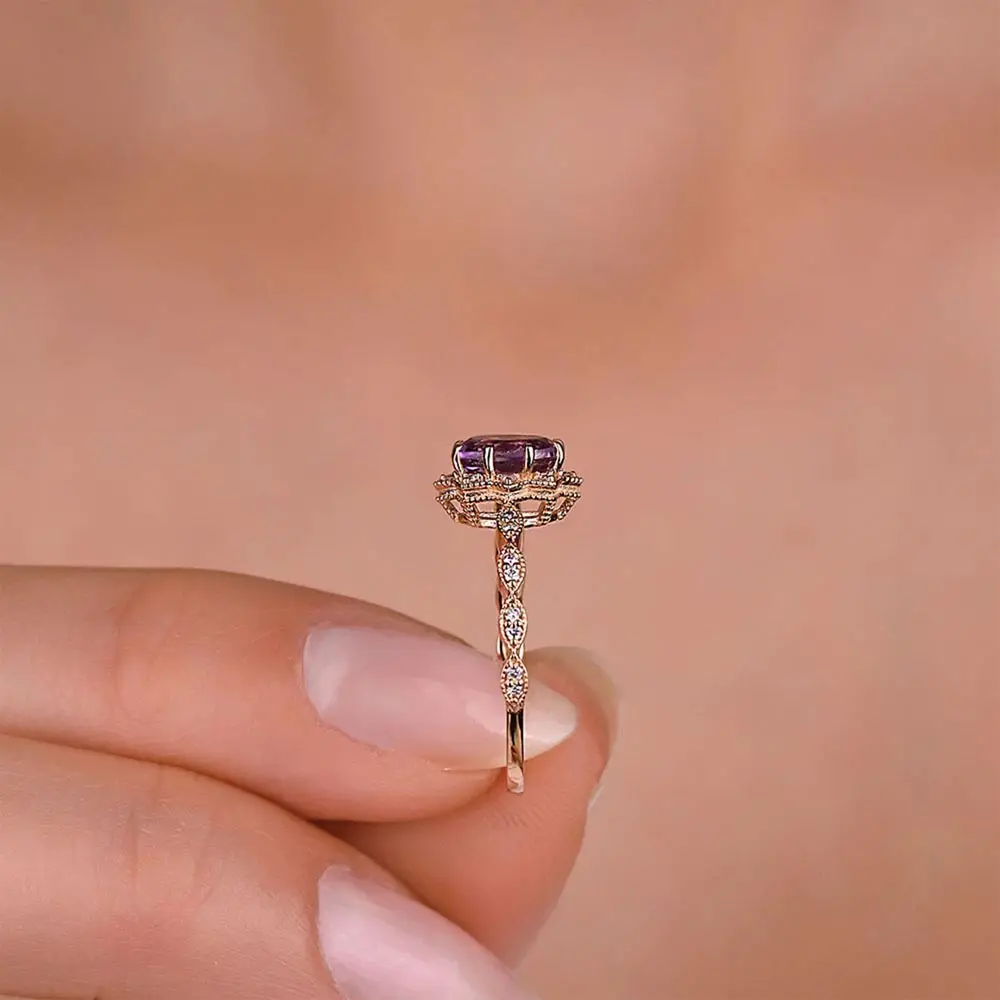 1,27 Karat Pırlanta Alexandrit Vintage Yüzük