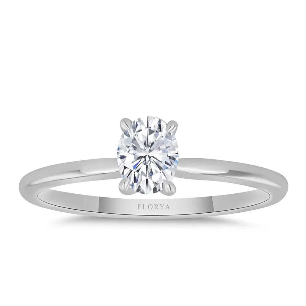 0,50 ct Oval Pırlanta Tiffany Tektaş Yüzük