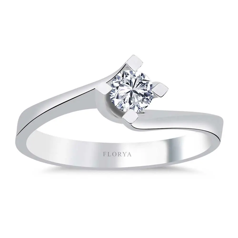0,30 ct Pırlanta Burgulu Tektaş Yüzük