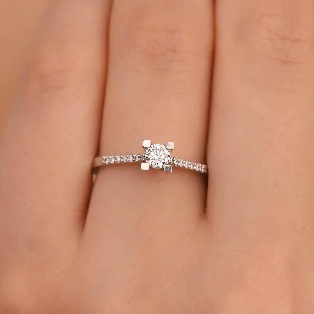 0,31 ct Pırlanta Fantezi Tektaş Yüzük