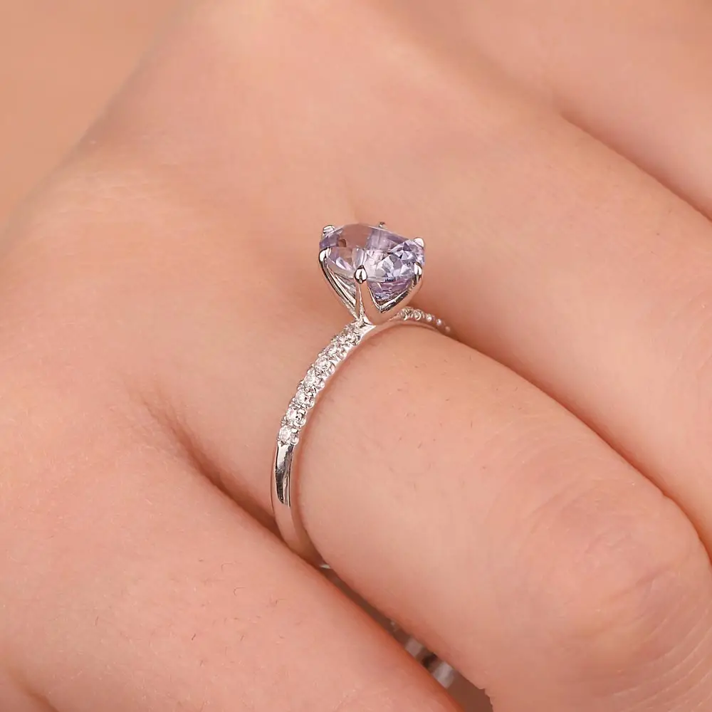 2,09 Karat Pırlanta Özel Tasarım Safir Yüzük