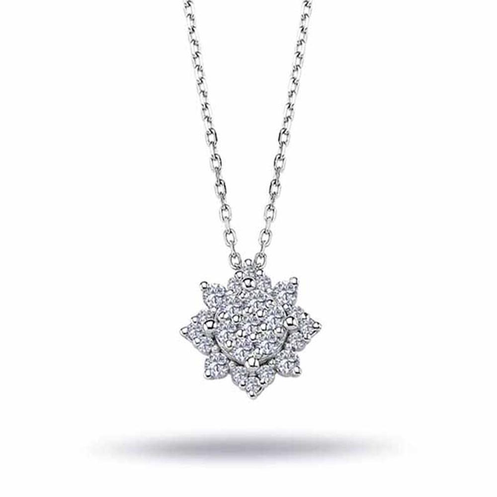 0,22 Karat Pırlanta Coronet Taşlı Kolye