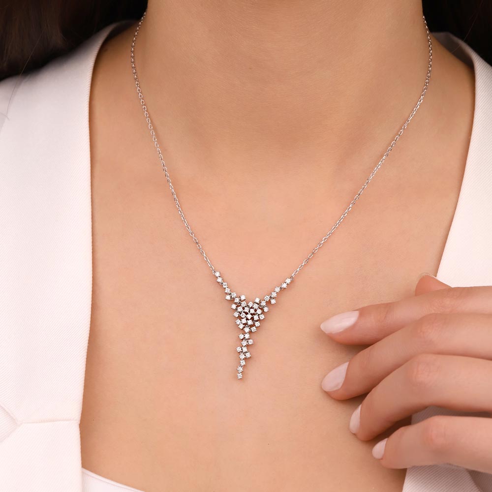 0,95 Karat 14 Ayar Pırlanta Taşlı Gerdanlık