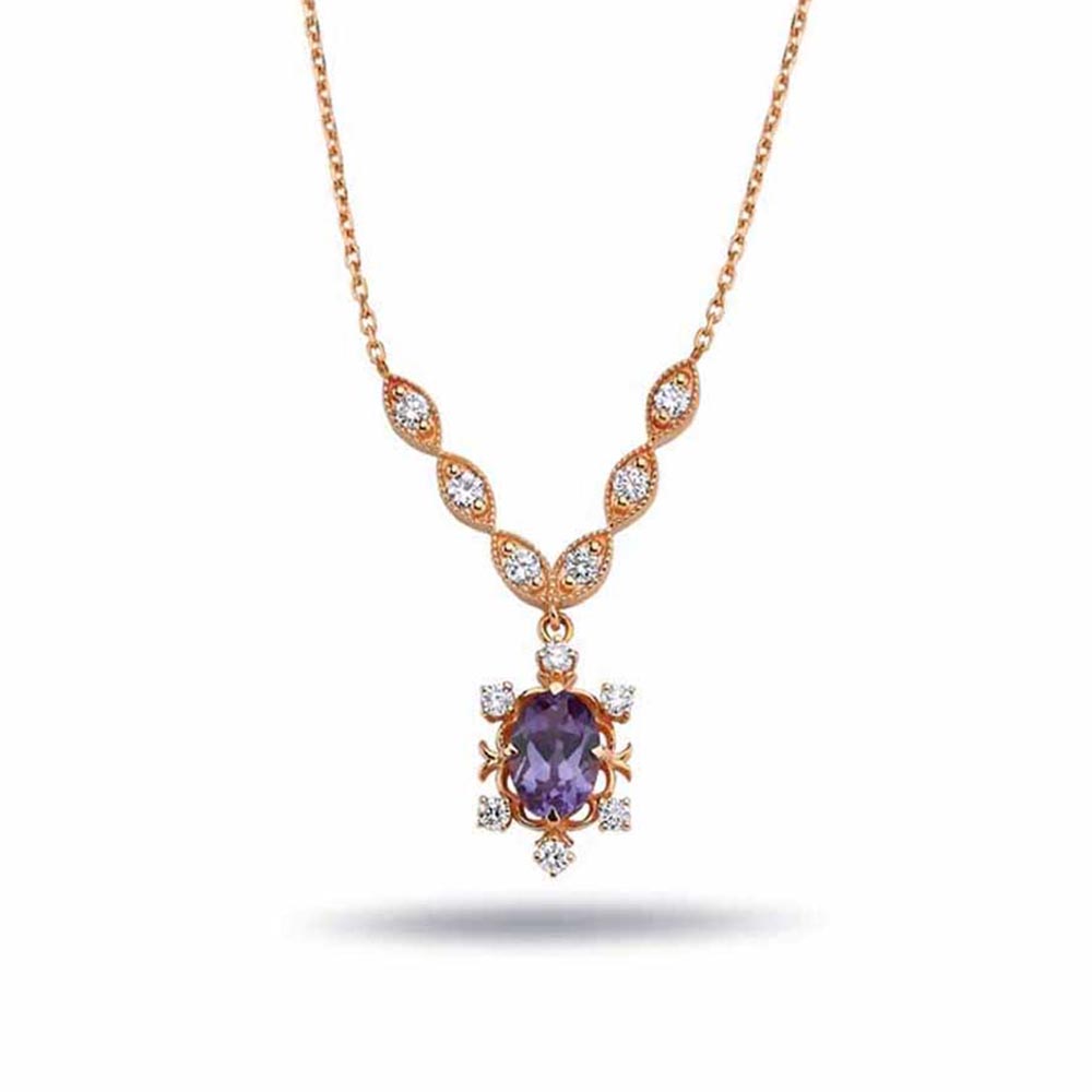 PIRLANTA KOLYELER 1,49 Karat Pırlanta Vintage Alexandrit Kolye