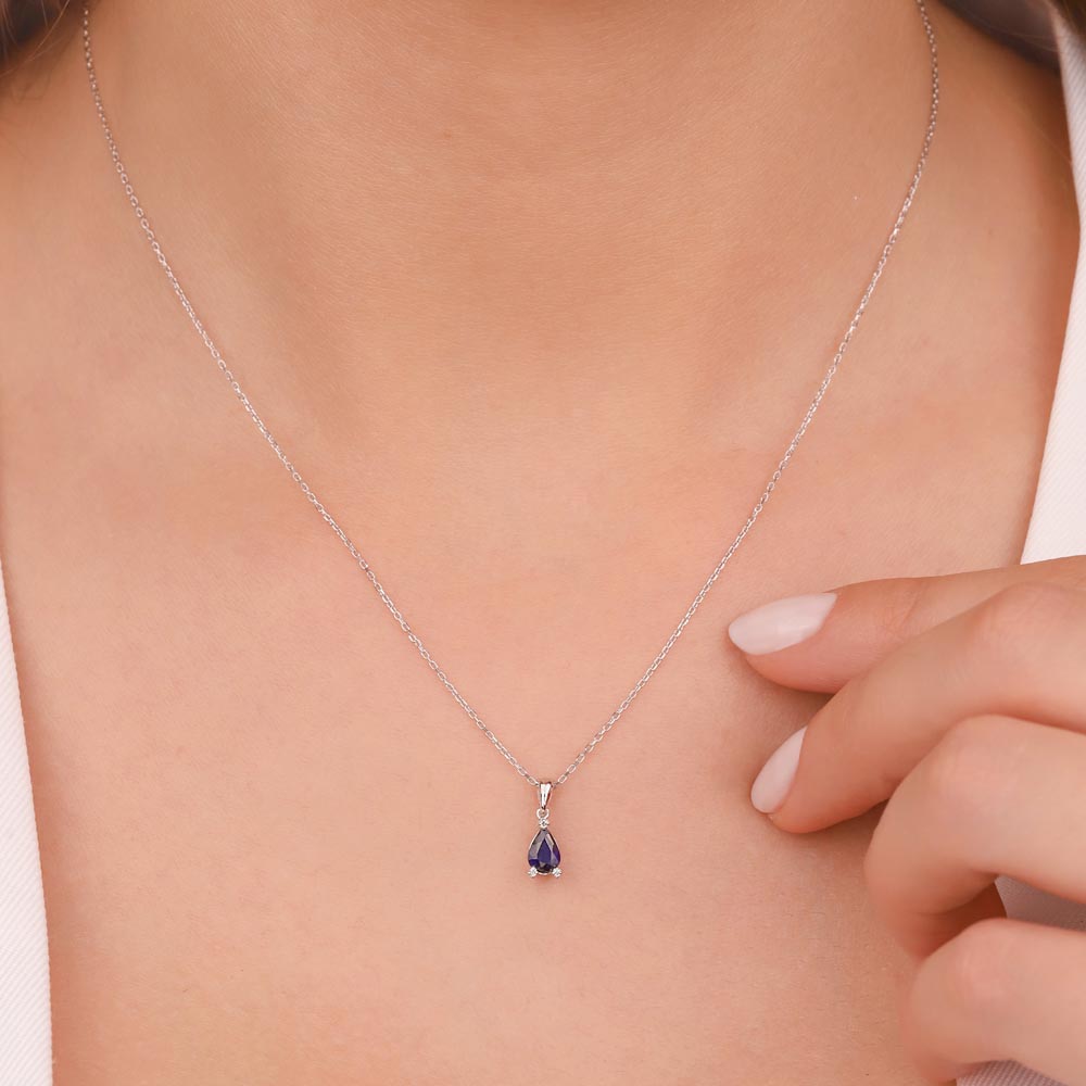 Safir Kolyeler 0.71 Karat Safir Royale Pırlanta Kolye
