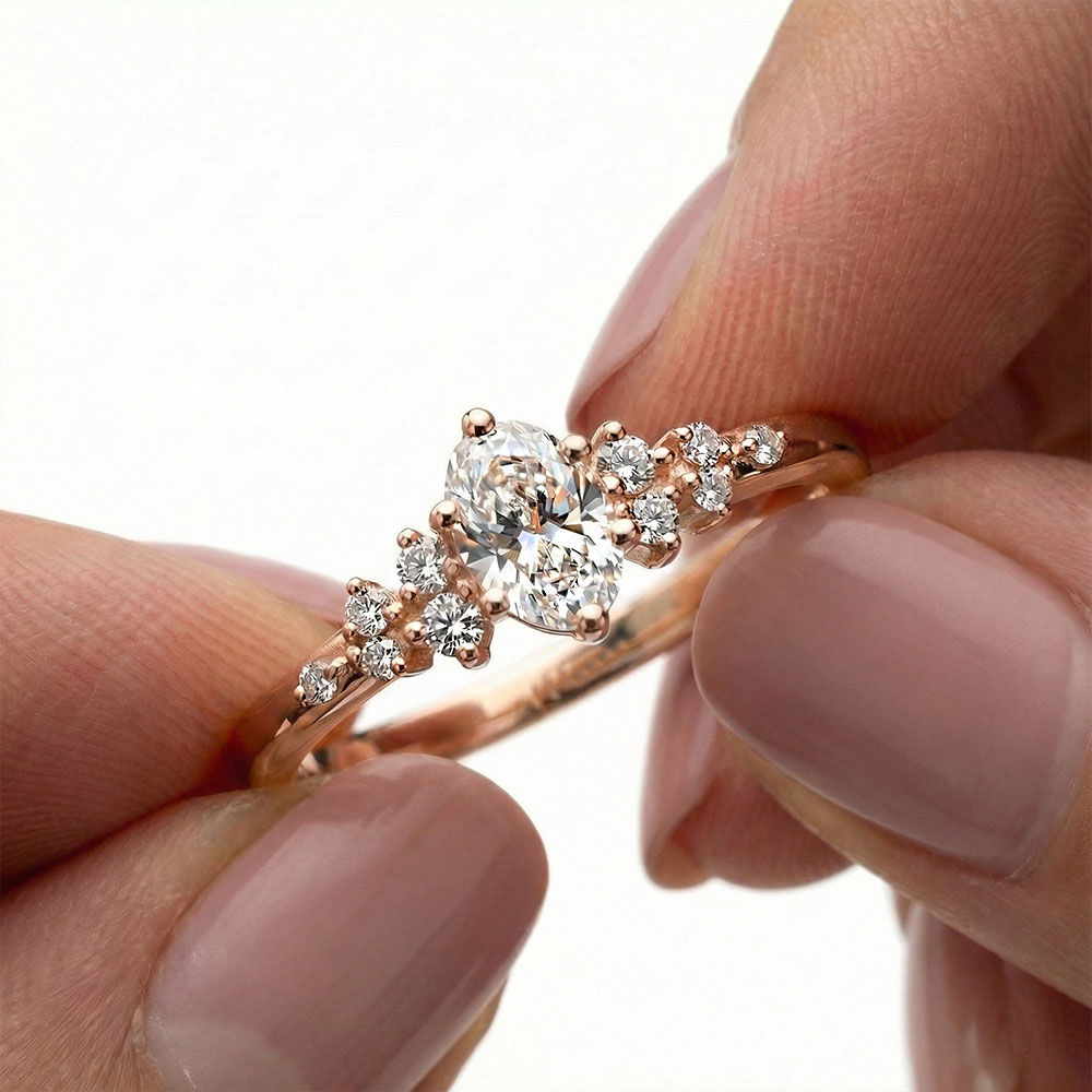 0.45 Karat Oval Vintage Pırlanta Yüzük
