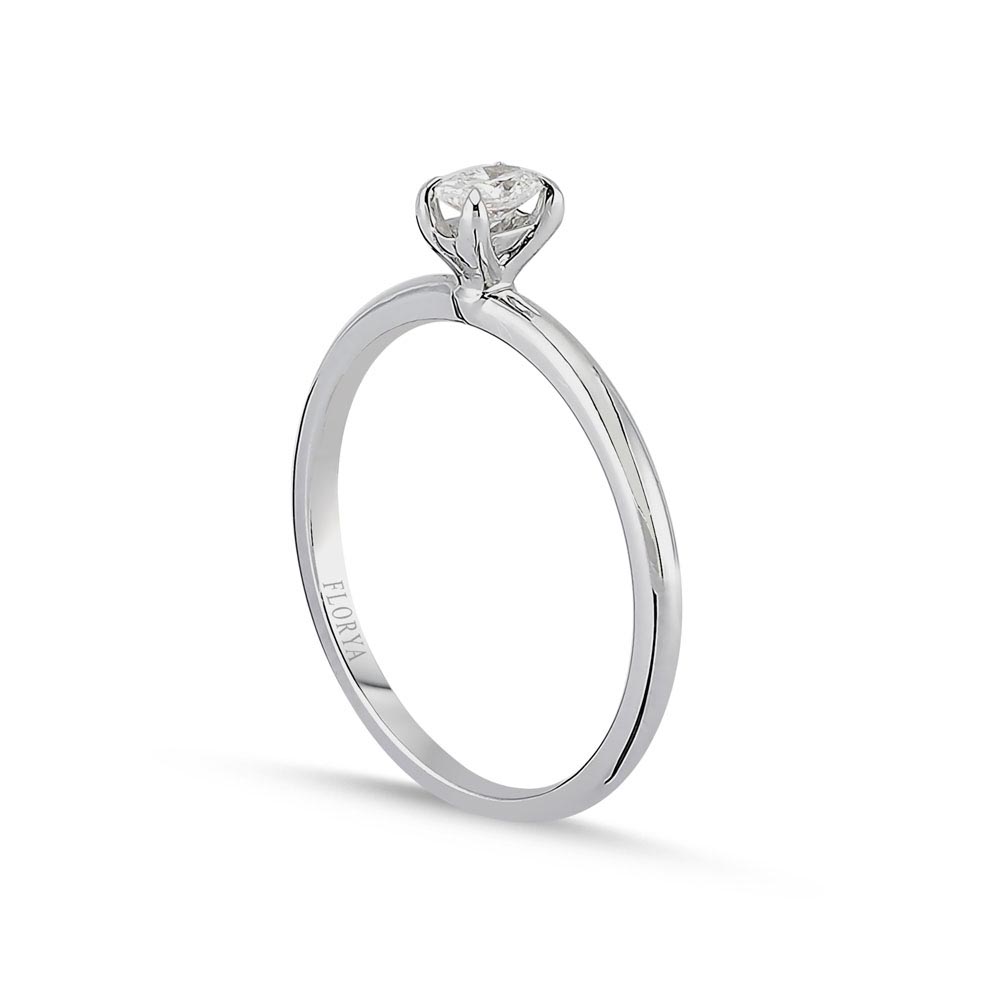 Pırlanta Yüzükler 0,18 Karat Pırlanta Oval Tektaş Tiffany Yüzük